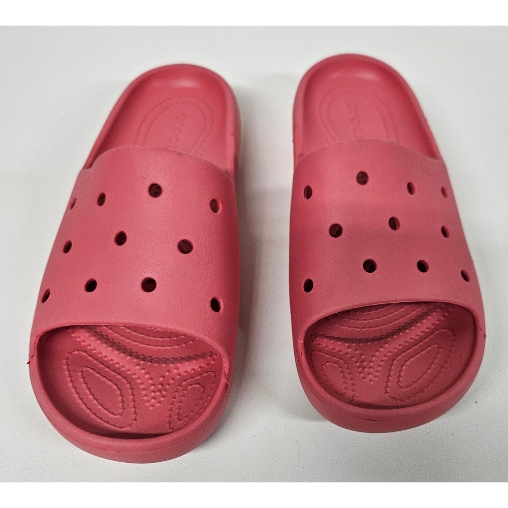 Crocs Classic Slides Pink Mens 10 Womens 12 Comfort Slip On Sandals